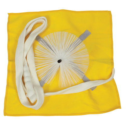 Champion CH818 Tenor Sax Pull-Through with Yellow Microfibre Cloth and Synthetic Brush