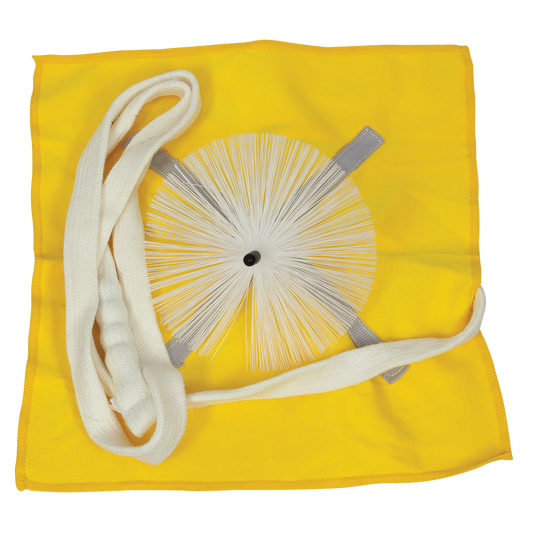 Champion CH818 Tenor Sax Pull-Through with Yellow Microfibre Cloth and Synthetic Brush