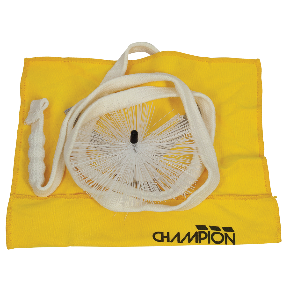 Champion CH818 Tenor Sax Pull-Through with Yellow Microfibre Cloth and Synthetic Brush — view 2