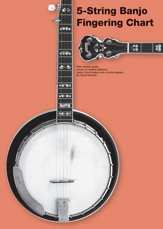 5 String Banjo Fingering Chart by Chester Music, 6 Pages, Includes Notation Guide, Banjo TAB Tips, Chords, Photo/Diagram