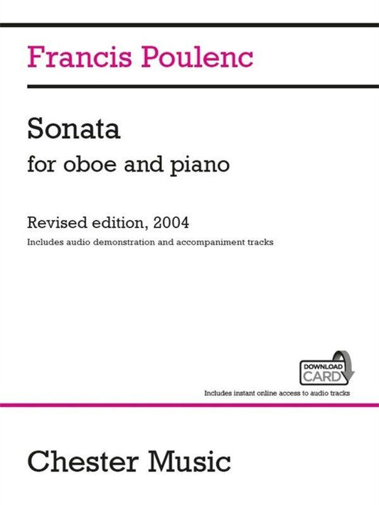 Poulenc Sonata for Oboe and Piano, Edited by Millan Sachania with Download Card for Audio Tracks, Chester Music, 32 Pages