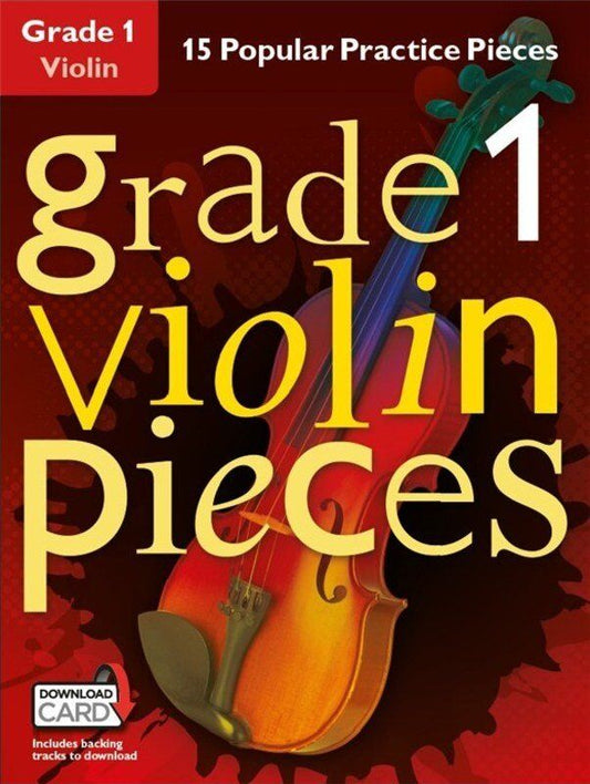 Grade 1 Violin Pieces by Christopher Hussey, 24 Pages, Includes Backing Tracks, Popular and Classic Songs for Beginners