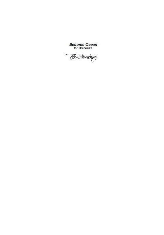 Become Ocean for Orchestra Full Score by John Luther Adams