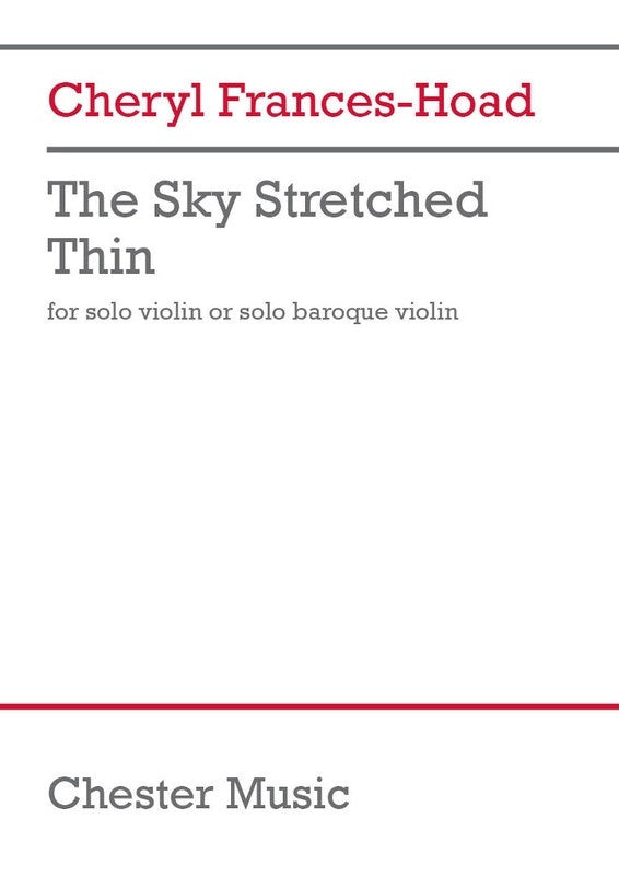 Frances-Hoad - The Sky Stretched Thin For Solo Violin Softcover Book (Violin)