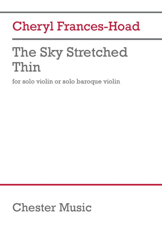 Frances-Hoad - The Sky Stretched Thin For Solo Violin Softcover Book (Violin)