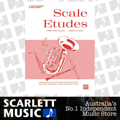 Scale Etudes for Bb Bass Clarinet and Bb Tenor Sax Sheet Music — view 2