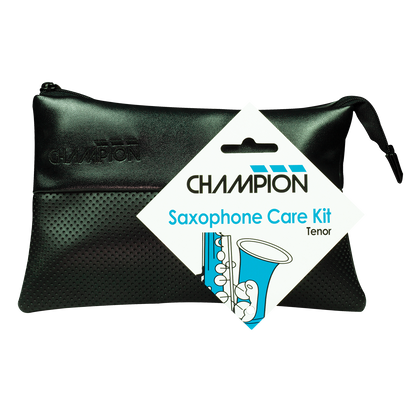 Champion Tenor Saxophone Care Kit with Cork Grease, Key Oil, Pull-Throughs, Brush Set, Polishing Cloth, Mouthpiece Patch, and Pouch — view 2