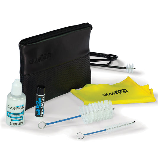 Champion Trombone Care Kit with Pouch and Maintenance Items
