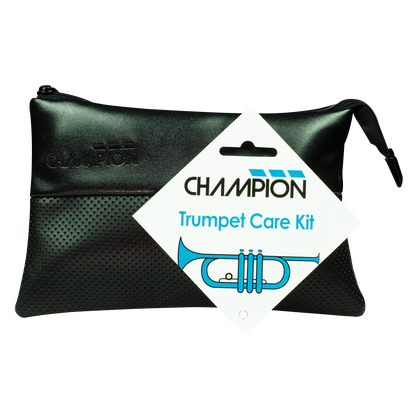 Champion Trumpet Care Kit with Tuning Slide Grease, Valve Oil, Brass Brush Set, Polishing Cloth, Trumpet Snake, and Accessory Pouch — view 2