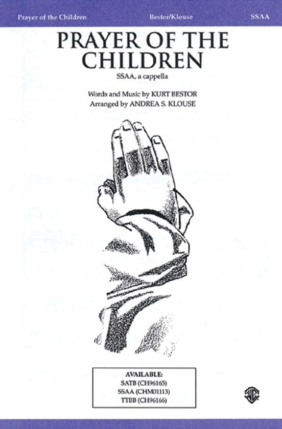 Prayer Of The Children SSAA Arr Klouse