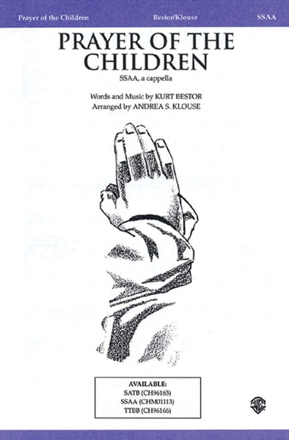 Prayer Of The Children SSAA Arr Klouse