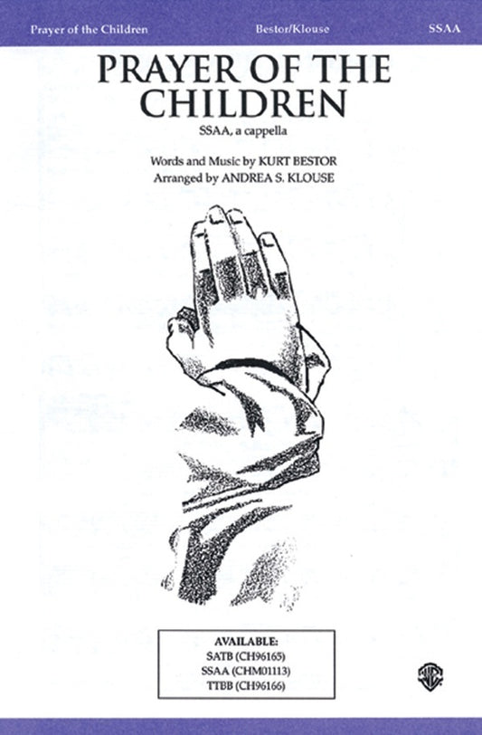 Prayer Of The Children SSAA Arr Klouse