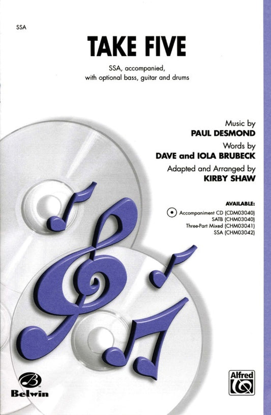 Take Five SSA Arrangement by Kirby Shaw Choral Sheet Music