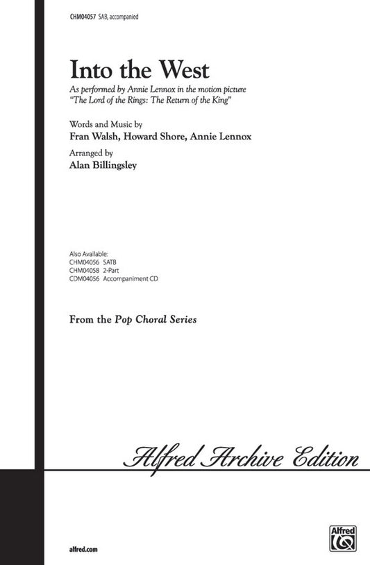 Into The West SAB Arr Billingsley