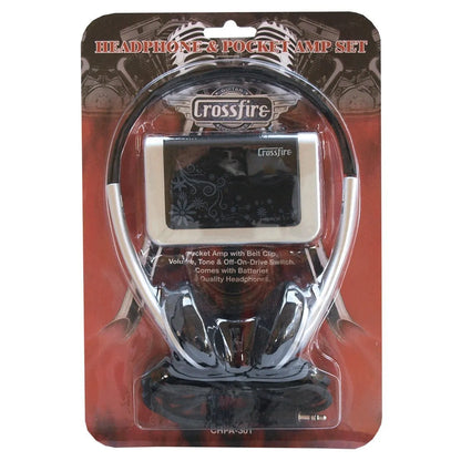 Crossfire CHPA-301-BLK Electric Guitar Pocket Amplifier & Headphone Set — view 5