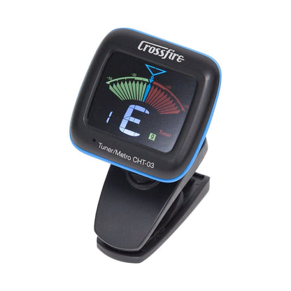 Crossfire CHT-03 Deluxe Clip-On Tuner and Metronome for Guitar, Bass, Ukulele, Violin — view 2