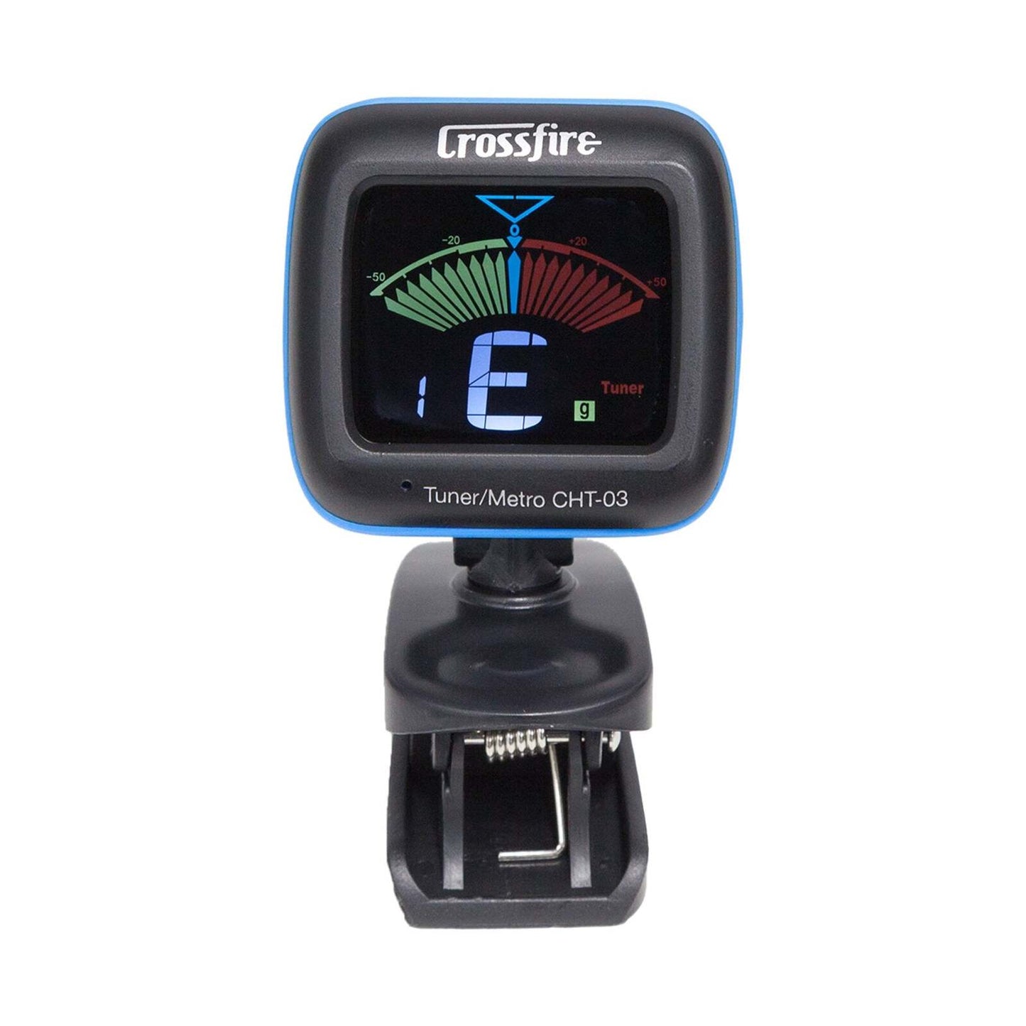 Crossfire CHT-03 Deluxe Clip-On Tuner and Metronome for Guitar, Bass, Ukulele, Violin
