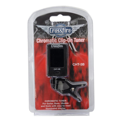 Crossfire CHT-5B Chromatic Clip-On Tuner for Guitar, Bass, Ukulele, Violin with LED Display — view 2