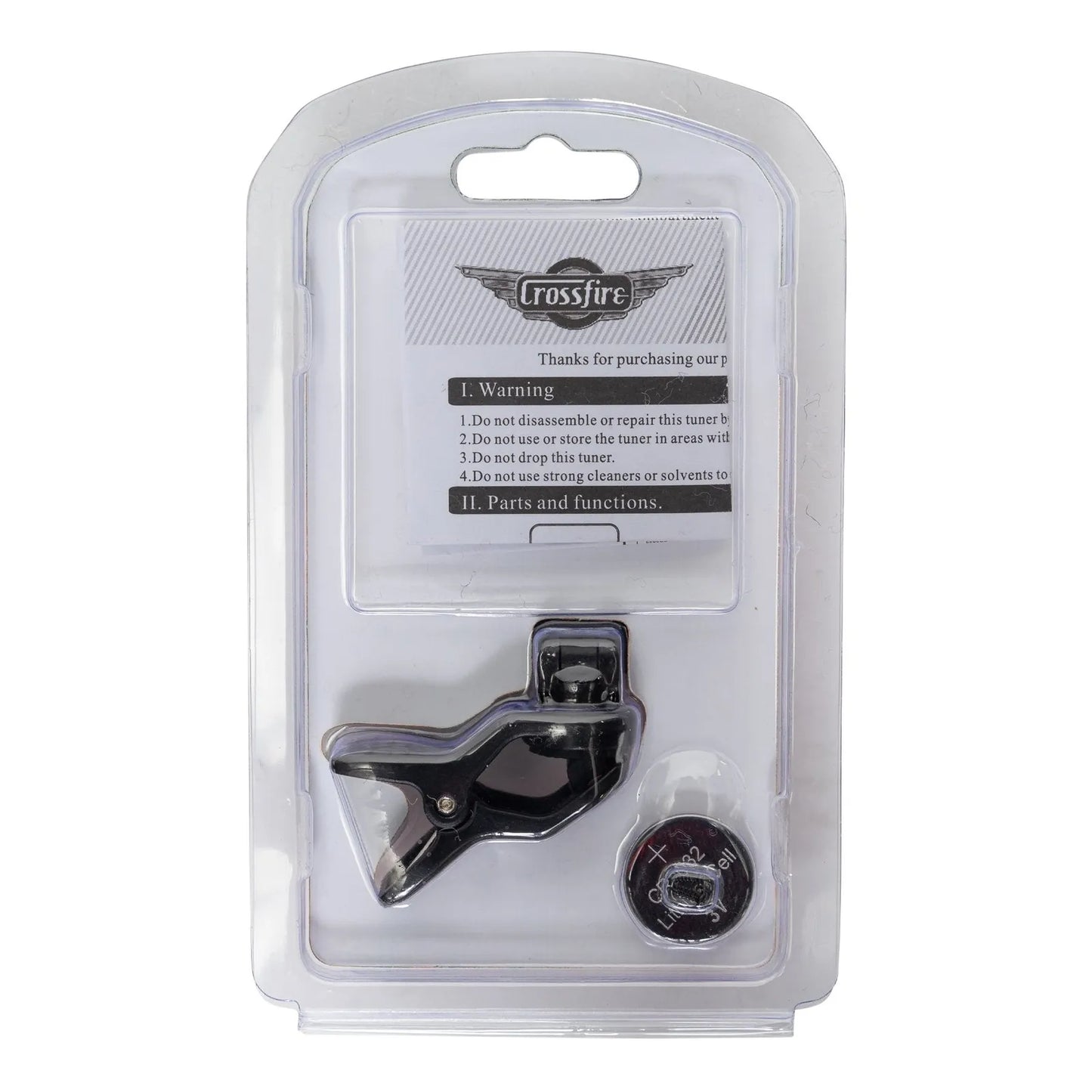 Crossfire CHT-5B Chromatic Clip-On Tuner for Guitar, Bass, Ukulele, Violin with LED Display — view 3