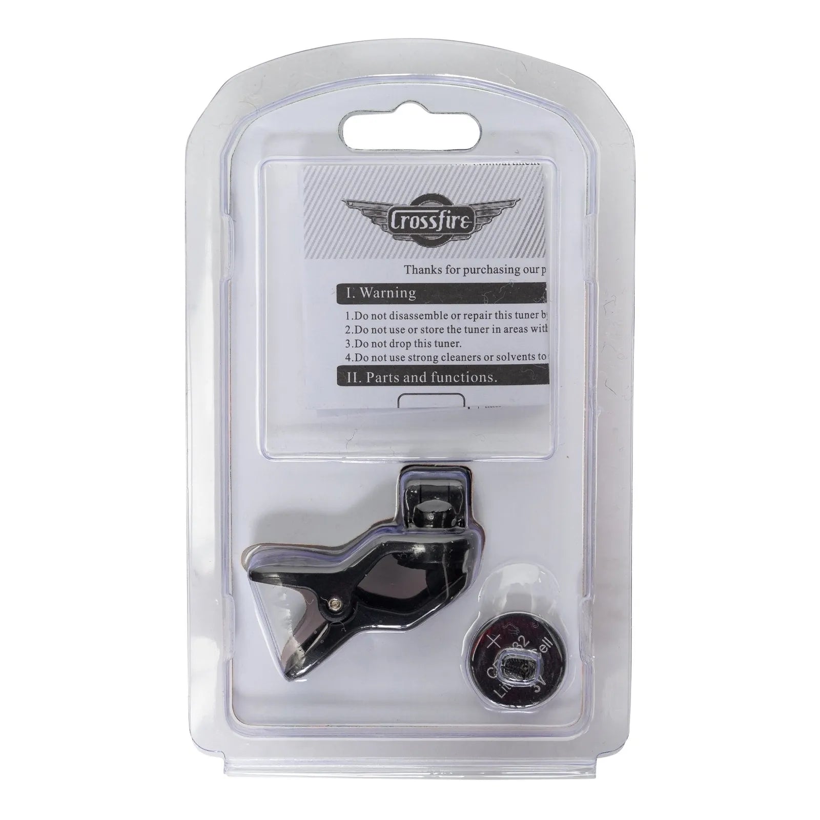 Crossfire CHT-5B Chromatic Clip-On Tuner for Guitar, Bass, Ukulele, Violin with LED Display — view 3