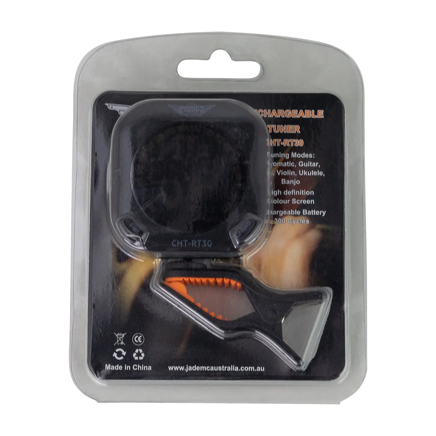 Crossfire CHT-RT30 Rechargeable Clip-On Tuner with High-Definition Display and 7 Tuning Modes — view 2