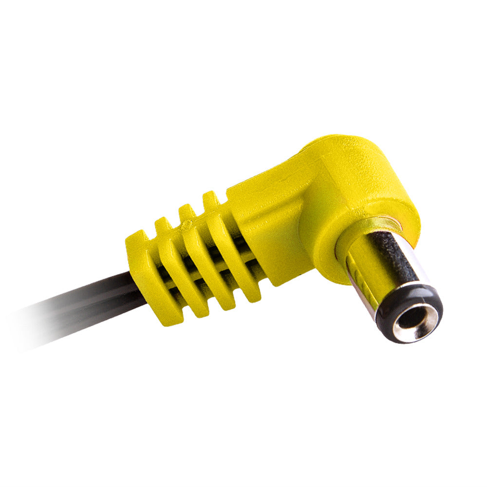 Cioks Type 3 Flex 50cm Yellow DC Cable with 5.5/2.5mm Centre Negative L-Shaped Plug — view 2