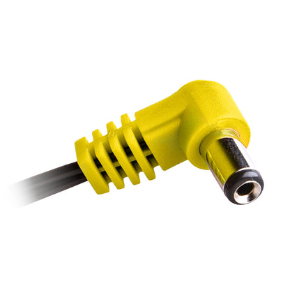 Cioks Type 3 Flex 50cm Yellow DC Cable with 5.5/2.5mm Centre Negative L-Shaped Plug — view 2
