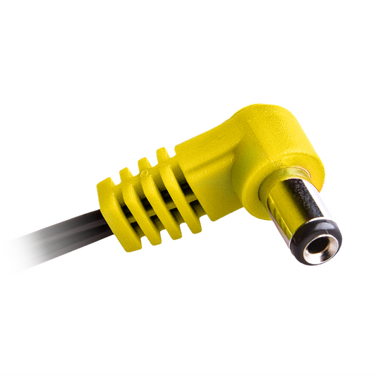 Cioks Type 3 Flex 50cm Yellow DC Cable with 5.5/2.5mm Centre Negative L-Shaped Plug