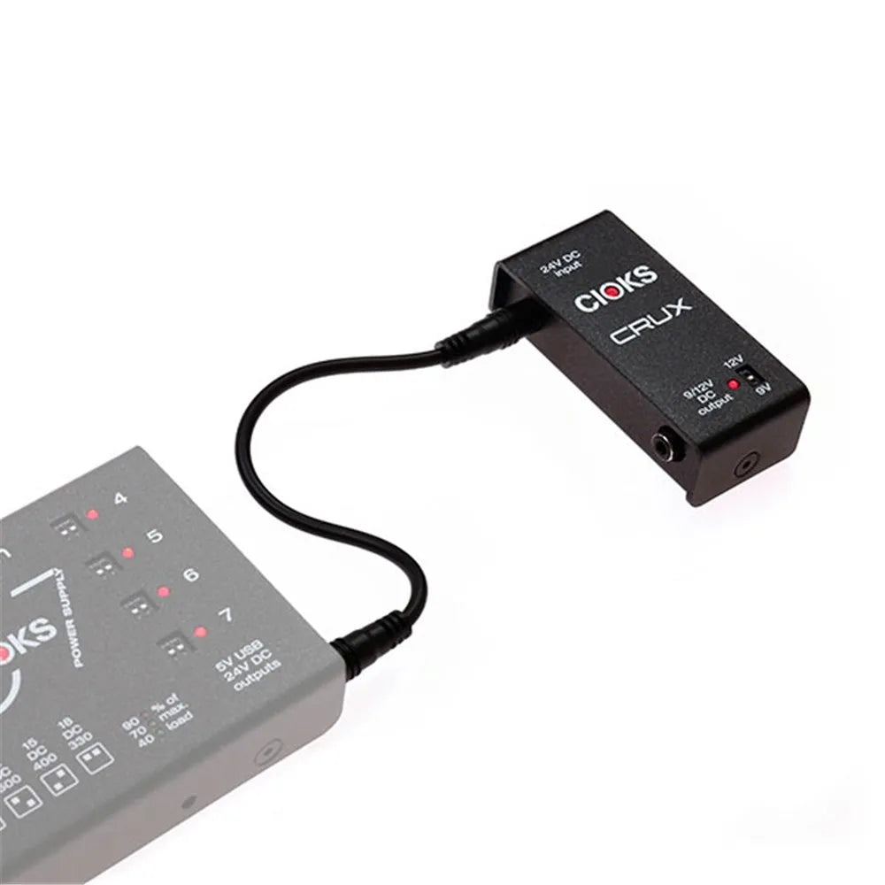 Cioks CRUX Isolated Power Supply Adapter for 9V or 12V Multi-Effects Pedals, 24W Output, Compatible with CIOKS DC7 — view 4