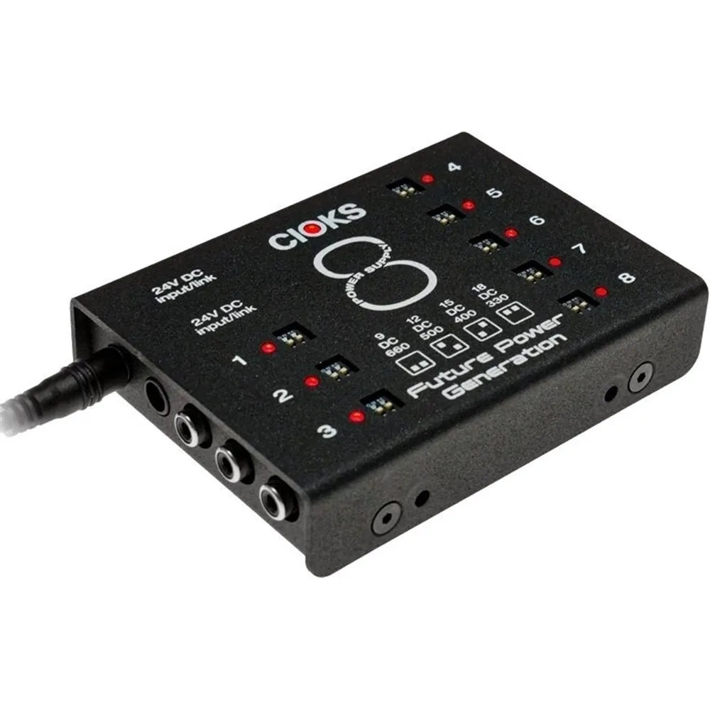 CIOKS 8 Expander Power Supply with 8 Isolated DC Outlets, 4 Selectable Voltages, 5V USB, and 24V DC AUX OUT, 660mA per Outlet — view 2