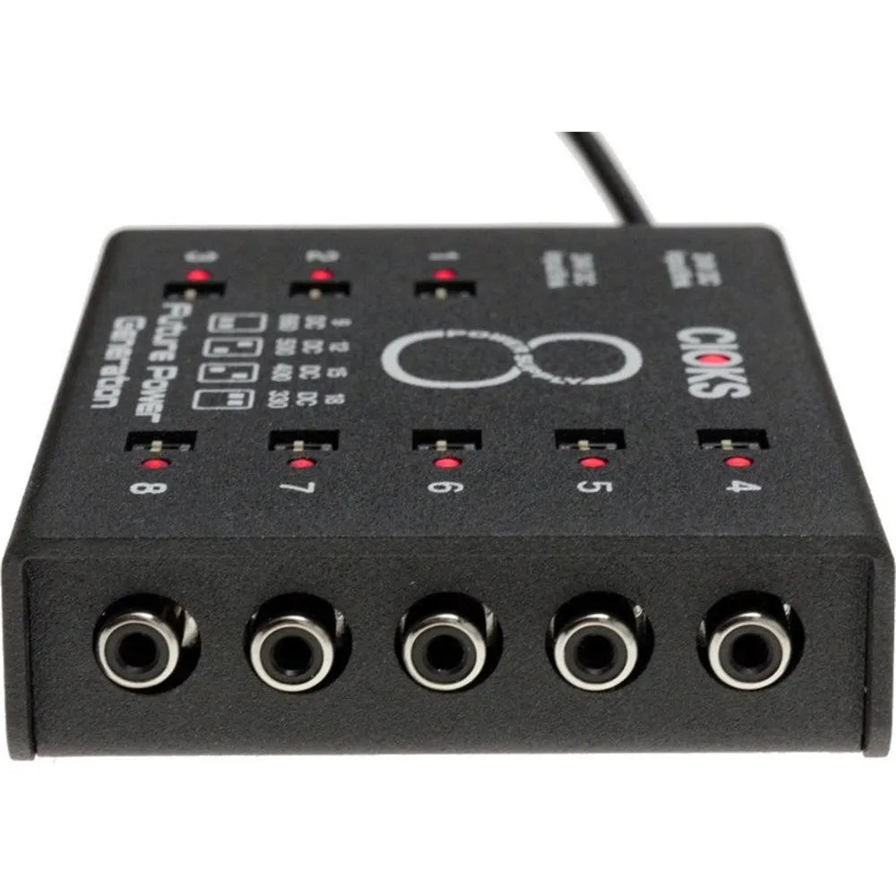 CIOKS 8 Expander Power Supply with 8 Isolated DC Outlets, 4 Selectable Voltages, 5V USB, and 24V DC AUX OUT, 660mA per Outlet — view 3
