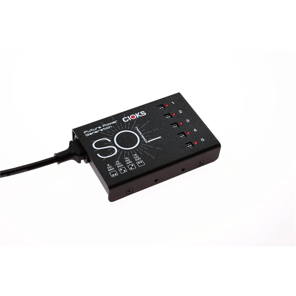 Cioks SOL Power Supply for Pedalboards, 30W, 5 Isolated Outlets, 4 Switchable Voltages, Includes Flex Cables and Mounting Hardware — view 3