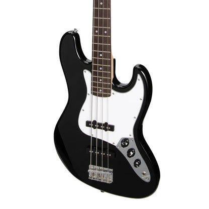 Casino CJB-21 J-Style Electric Bass Guitar Black with Gig Bag and Accessories — view 5