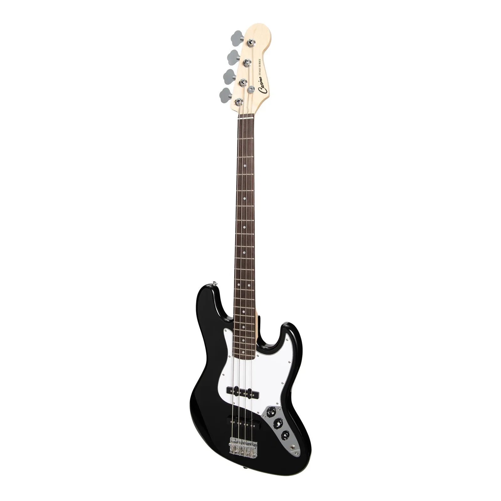 Casino CJB-21 J-Style Electric Bass Guitar Black with Gig Bag and Accessories — view 2