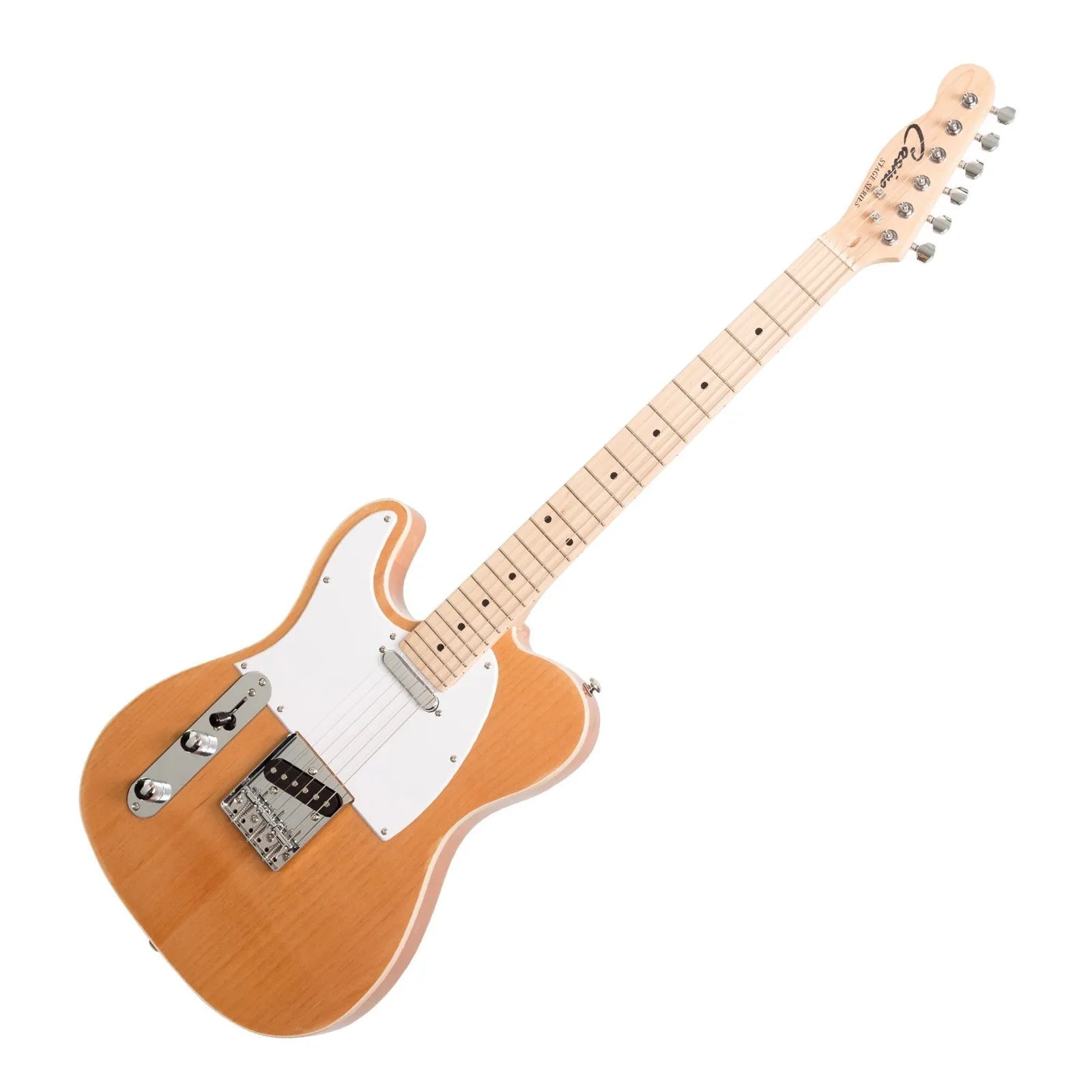 Casino TE-Style Left Handed Electric Guitar Set Natural Gloss CJD-TLL-NGL — view 4