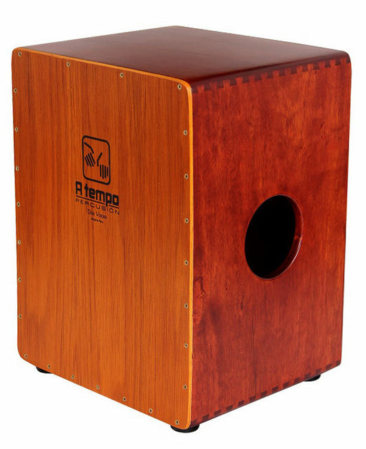 A Tempo Percussion Dos Voces Double-Sided Cajon in Natural Finish