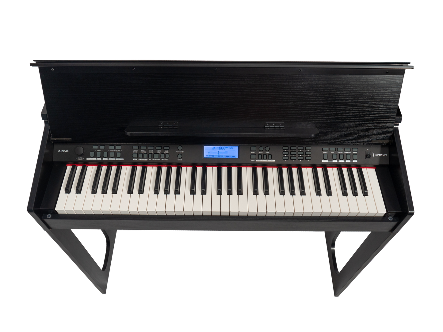 Crown CJDP 61-Key Touch Responsive Digital Piano with LCD Display and USB Functionality — view 2