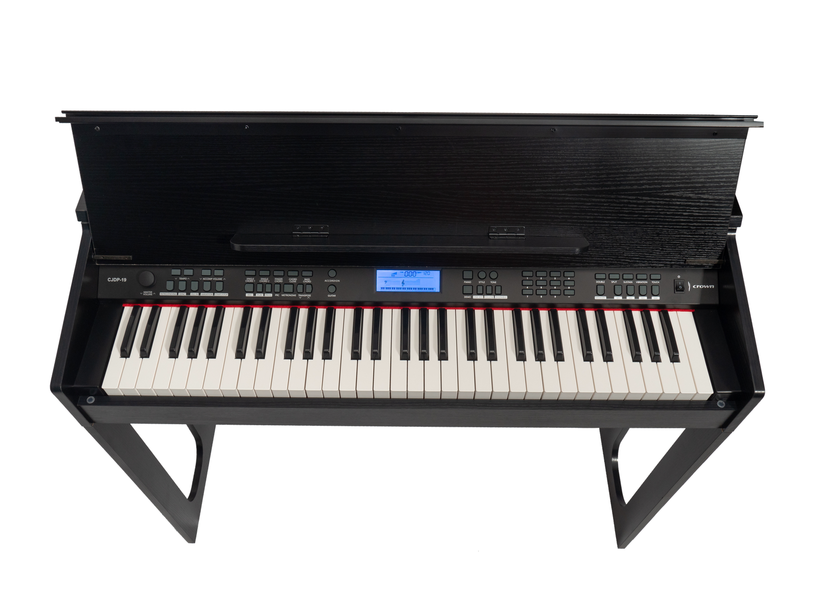 Crown CJDP 61-Key Touch Responsive Digital Piano with LCD Display and USB Functionality — view 2