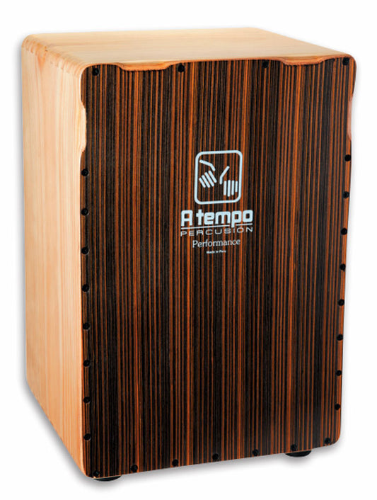A Tempo Performance Series Cajon in Black Stripe Matte