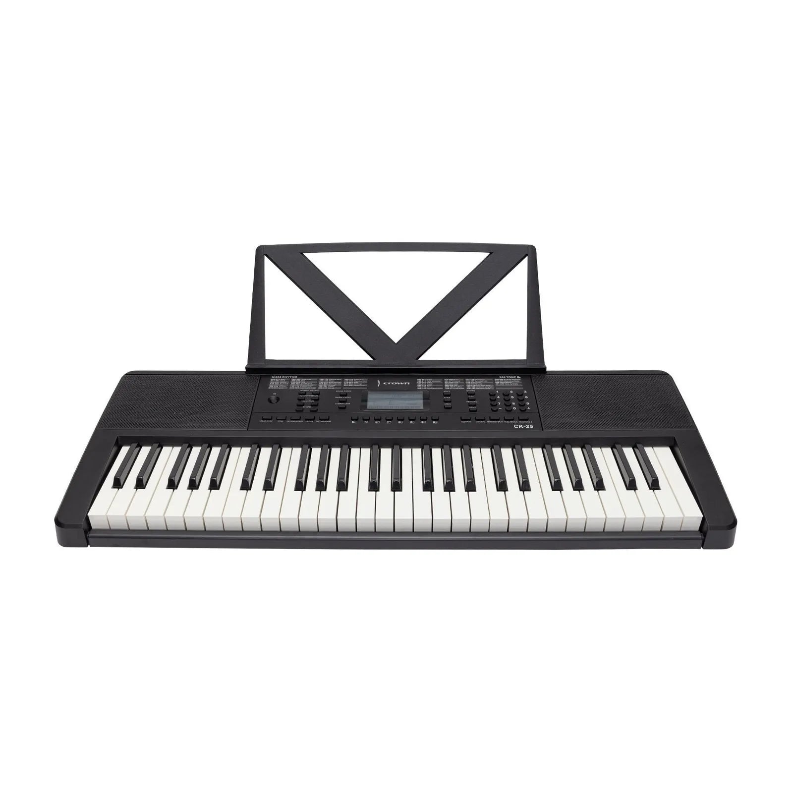 Crown CK-25 54-Key Multi-Function Electronic Portable Keyboard with LCD Display, 300 Voices, 300 Rhythms, and Music Training Features