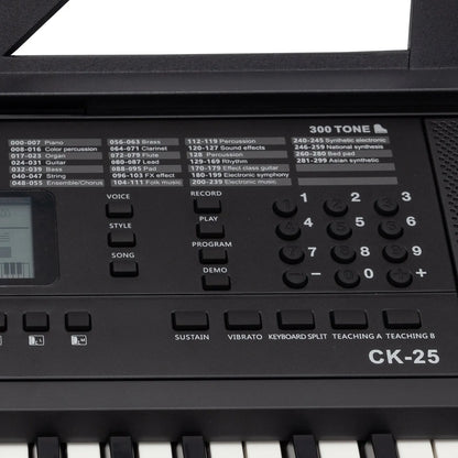 Crown CK-25 54-Key Multi-Function Electronic Portable Keyboard with LCD Display, 300 Voices, 300 Rhythms, and Music Training Features — view 4