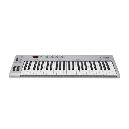 Crown CK-49 MIDI USB 49-Key Portable Keyboard Controller with Assignable Slider Pedal and Dual Sound Banks