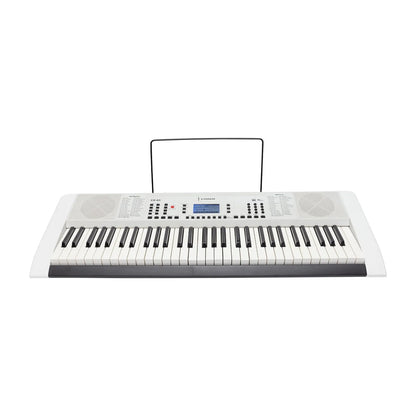 Crown CK-63 61-Key Multi-Function Electronic Portable Keyboard with USB - White