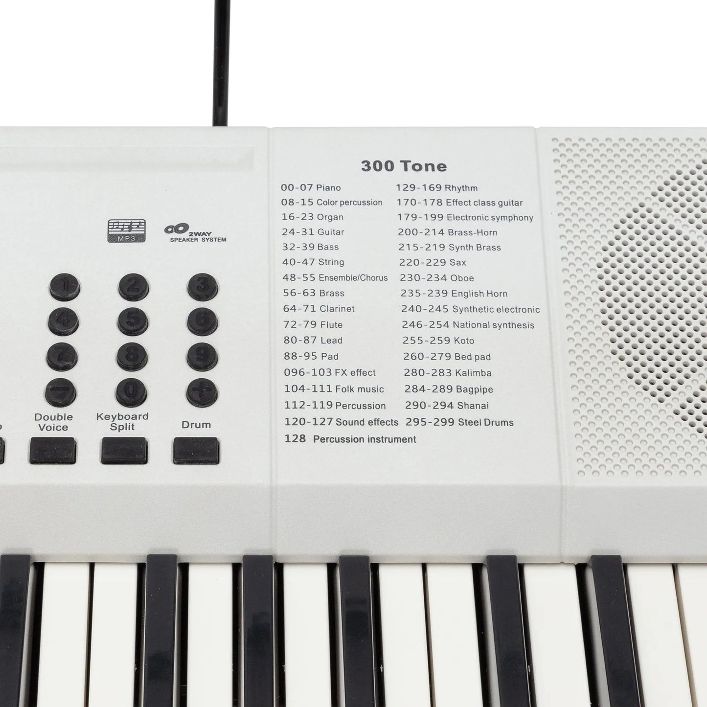 Crown CK-63 61-Key Multi-Function Electronic Portable Keyboard with USB - White — view 4