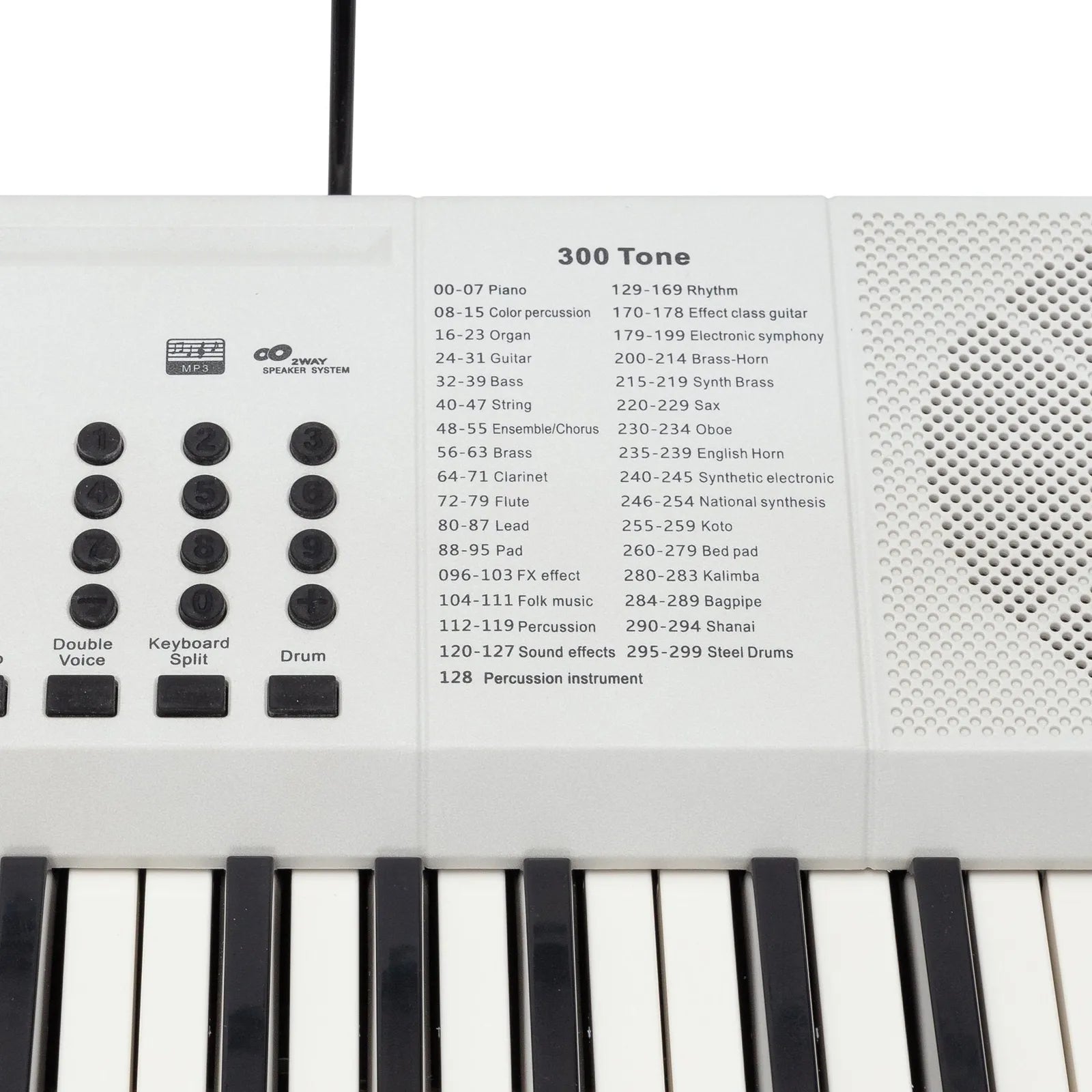 Crown CK-63 61-Key Multi-Function Electronic Portable Keyboard with USB - White — view 4