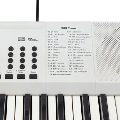 Crown CK-63 61-Key Multi-Function Electronic Portable Keyboard with USB - White — view 4