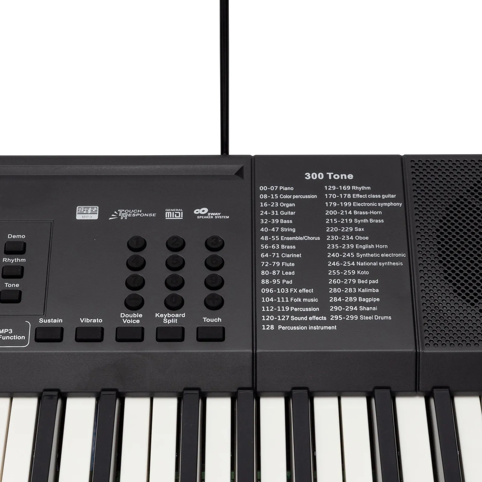 Crown CK-68 61-Key Touch Sensitive Portable Keyboard with MIDI, LCD Display, 300 Voices, 300 Rhythms, Teaching Functions, USB Compatibility — view 4