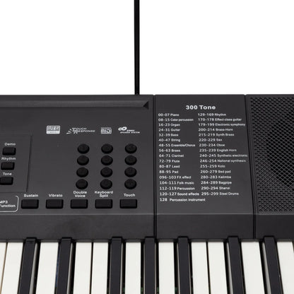 Crown CK-68 61-Key Touch Sensitive Portable Keyboard with MIDI, LCD Display, 300 Voices, 300 Rhythms, Teaching Functions, USB Compatibility — view 4