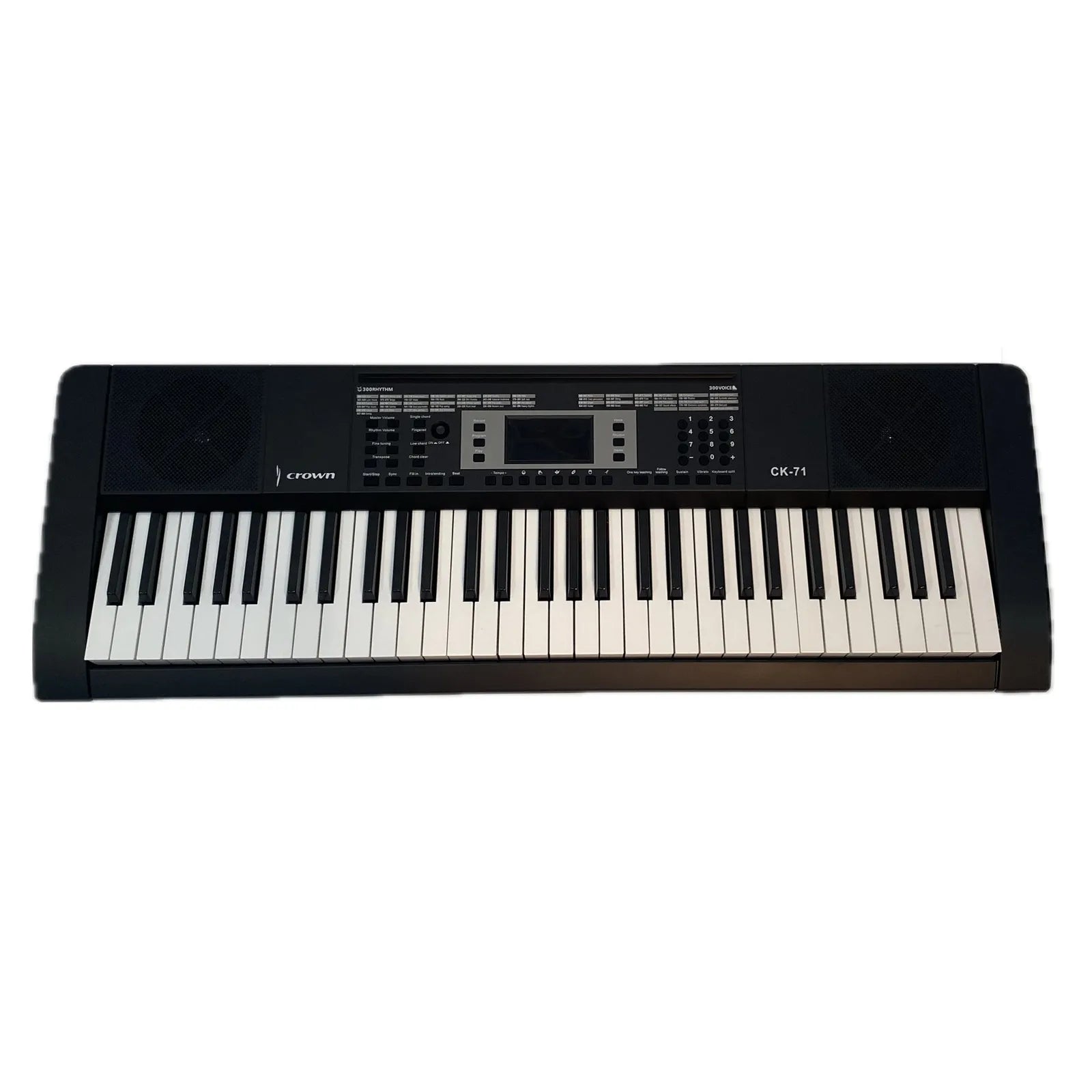 Crown CK-71 61-Key Portable Electronic Keyboard with LED Display and 300 Voices