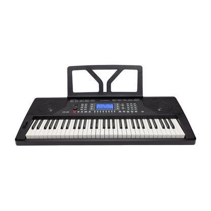 Crown CK-86 Touch Sensitive 61-Key Portable Keyboard with USB, LCD Display, 300 Voices, 300 Rhythms, Teaching Functions, Power Adapter Included